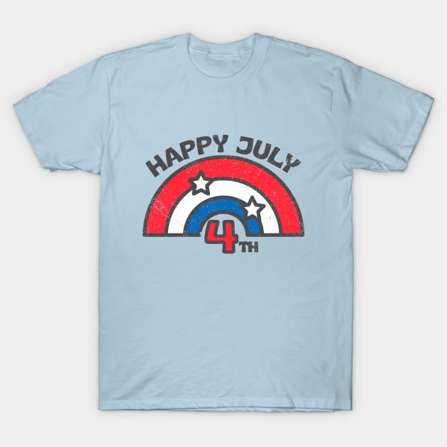 July 4th - Vintage Retro Style T-Shirt by Design By Leo